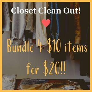 CLOSET CLEAN OUT! 4 items for $20!!